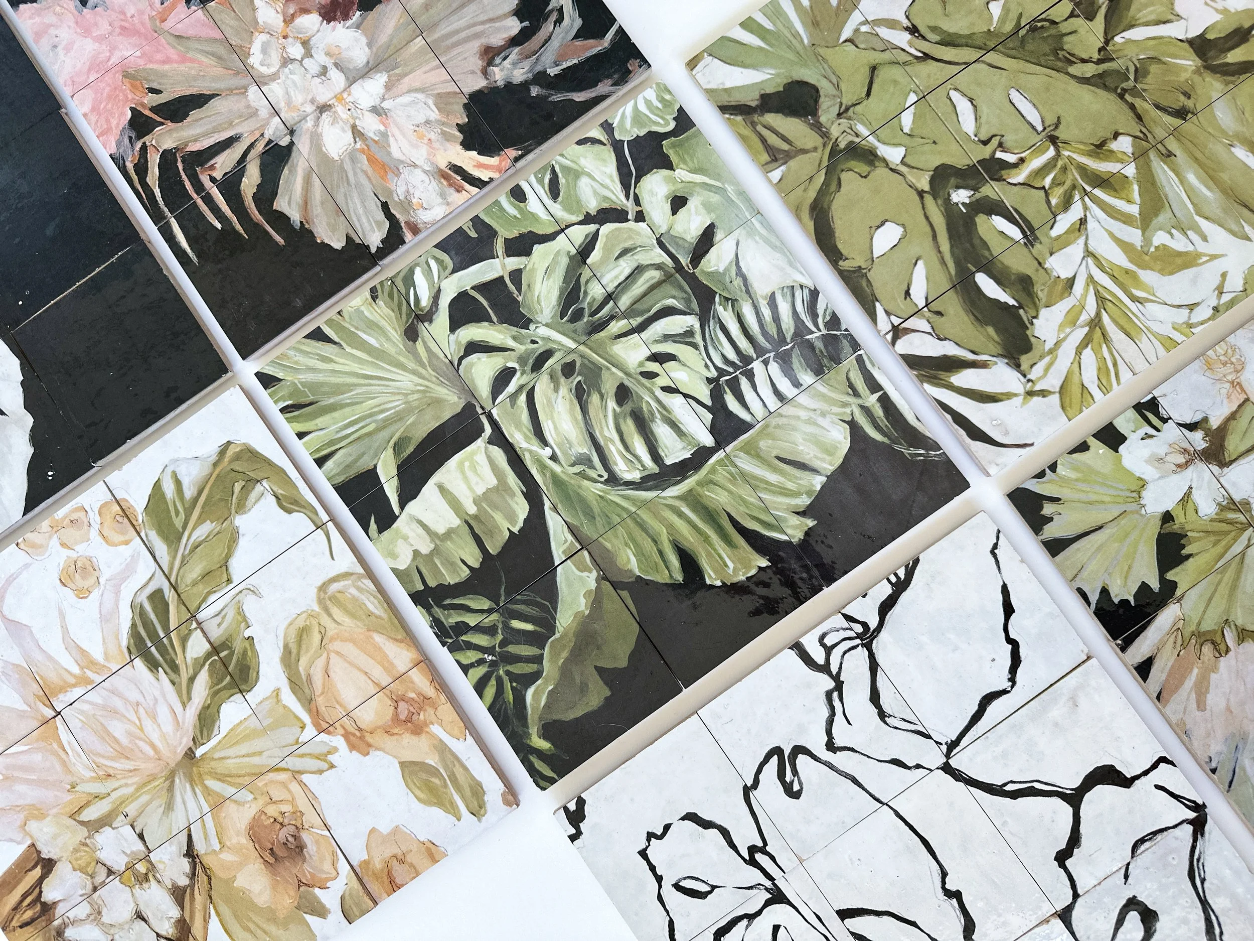 Luxury Hand-Crafted Veriegated Mural Tiles - Custom Zellige Art